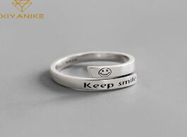 Foto van Sieraden xiyanike 925 sterling silver minimalist adjustable rings for women vintage classic smiling 
