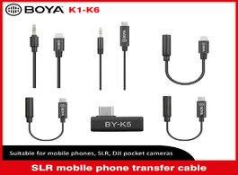 Foto van Elektronica boya by k1 k2 k3 k4 k5 k6 3.5mm trs to lightning typec apple android phone audio cable f