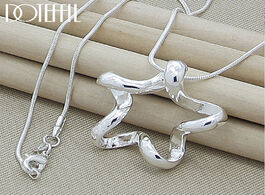Foto van Sieraden doteffil 925 sterling silver starfish pendant necklace 18 inches snake chain for fashion wo