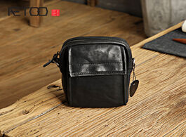Foto van Tassen aetoo handmade men s small square bag black simple messenger first layer leather shoulder