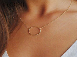 Foto van Sieraden roxi simple 925 sterling silver necklace karma round circle pendant for women fashion clavi