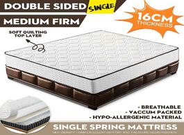 Foto van Meubels soft memory foam spring mattress bed cushion double size medium firm topper quilted 91x190x1