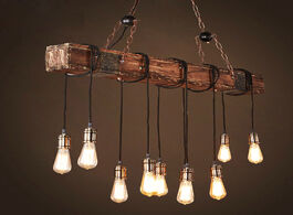 Foto van Lampen verlichting loft wood industrial vintage pendant light for restaurant bedroom bar living room