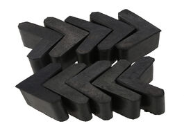 Foto van Meubels rubber l shaped angle iron foot pads covers 10 pcs black