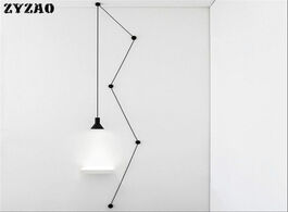 Foto van Lampen verlichting nordic modern line pendant lights simple graphic led hanglamp dining room bedroom
