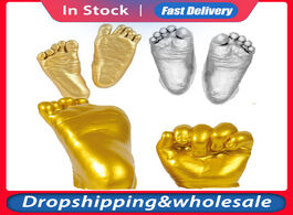 Foto van Baby peuter benodigdheden 3d hand foot print plaster casting kit handprint footprint keepsake gift g