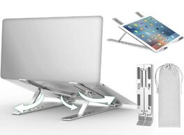 Foto van Computer portable laptop stand aluminium foldable macbook pro support adjustable notebook holder bas