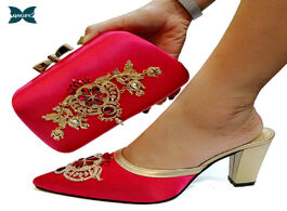 Foto van Schoenen 2020 hot selling african italian design matching ladies shoes and bag set nigerian for wedd