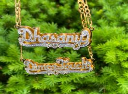 Foto van Sieraden fashion alloy custom name pendant necklace large chain zircon for women jewelry