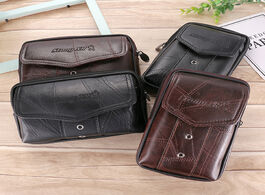 Foto van Tassen multi function men pu leather waist bags male casual phone wallet belt bum pouch