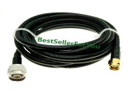 Foto van Elektrisch installatiemateriaal sma male plug to n connector adapter rf pigtail jumper cable rg58 wl