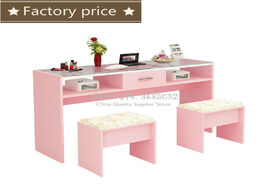 Foto van Meubels nordic simple pink nail tables stools durable single manicure desk and chair particle board 