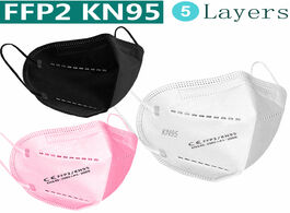 Foto van Beveiliging en bescherming mascarilla ffp2 kn95 mouth mask 5 layers anti droplets protective face ma