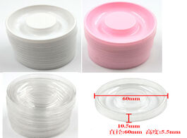 Foto van Schoonheid gezondheid new wholesale price 50pcs eyelashes plastic circle trays pink white 10mm 25mm 