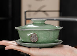 Foto van Huis inrichting home chinese tea set dehua gaiwan large ceramic blue and white sancai cover bowl sin
