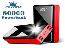 Foto van Telefoon accessoires 80000mah power bank large capacity lcd powerbank external battery usb portable 