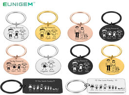 Foto van Sieraden personalized family keychain engraved gifts for parents children present keyring bag charm 