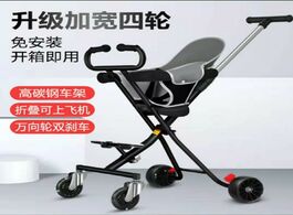 Foto van Baby peuter benodigdheden high landscape stroller artifact lightweight folding kid cart four wheel c