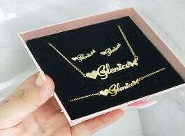Foto van Sieraden dodoai customized jewelry sets trendy letter earrings stainless steel name necklace bracele