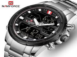 Foto van Horloge naviforce watches for men luxury brand sport quartz wristwatch waterproof military digital m