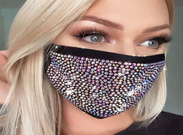 Foto van Sieraden fashion woman daily jewelry mask sparkly rhinestone face costume nightclub party glitter ac