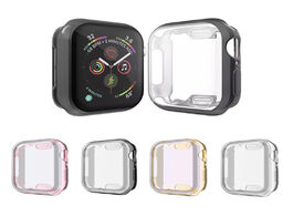 Foto van Horloge slim watch cover for apple case 6 se 5 4 3 2 1 42mm 38mm soft clear frame tpu screen protect