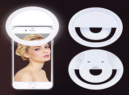 Foto van Telefoon accessoires macro ring lights flash for phone camera led photo build in battery taking self