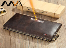 Foto van Tassen mva men wallets long zip wallet clutch male genuine leather for bag card holder passpport vin