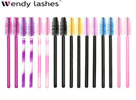 Foto van Schoonheid gezondheid disposable mascara wands mini lashes brushes 9 colors applicator micro for eye