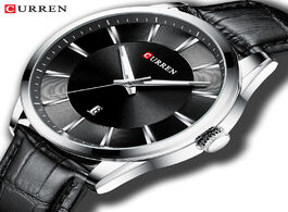 Foto van Horloge fashion casual watches clock curren new men luxury brand watch simple quartz wristwatch with
