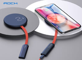 Foto van Telefoon accessoires rock double side wireless charger suction cup fast charging pad indicator light