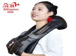 Foto van Schoonheid gezondheid electric neck roller massager for back pain shiatsu infrared lamp massage pill
