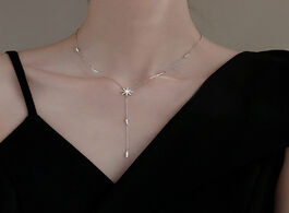 Foto van Sieraden trendy pendant 925 sterling chain necklace maple leaf shape aaa zircon shiny jewelry for wo