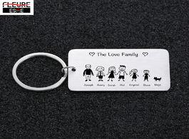 Foto van Sieraden family love keychain customized name personalized keyring gift for him parents children pre