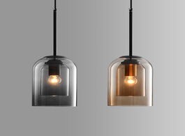 Foto van Lampen verlichting nordic pendant light postmodern double glass hanglamp for bedroom dining room bar
