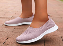 Foto van Schoenen women casual shoes light sneakers breathable mesh summer knitted vulcanized outdoor slip on