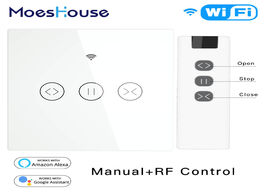 Foto van Woning en bouw rf wifi smart touch curtain blinds roller shutter switch tuya life app remote control