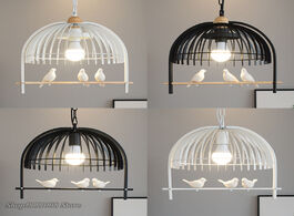 Foto van Lampen verlichting modern resin bird pendant light iron cage lamps nordic living room bedroom kitche