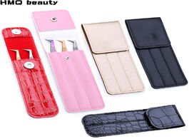 Foto van Schoonheid gezondheid eyelash extension special tweezers leather case professional storage bag for e