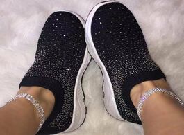 Foto van Schoenen women s white glitter sneakers for sock fashion bling shoes trainers female vulcanize 2020 