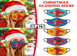 Foto van Beveiliging en bescherming christmas lights glowing adult mask protective washable face breathable m