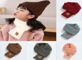 Foto van Baby peuter benodigdheden 1pcs children knitted scarf wool warm thicken autumn winter pure color rin
