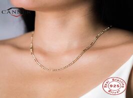 Foto van Sieraden canner 925 sterling silver ins minimalist chain female chokers necklace for women clavicle 