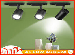 Foto van Lampen verlichting cob led track light rail head spotlight lighting system spot lights ceiling adjus
