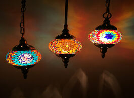 Foto van Lampen verlichting turkish mosaic pendant lamps handmade stained glass moroccan lamp for bedroom bar
