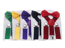 Foto van Baby peuter benodigdheden suspenders for children boys girls with bow tie adjustable elastic straps 