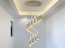 Foto van Lampen verlichting led ring chandelier lamp living room bedroom kitchen staircase lighting indoor ho