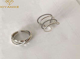 Foto van Sieraden xiyanike ins trendy 925 sterling silver width opening rings for women wedding couple vintag
