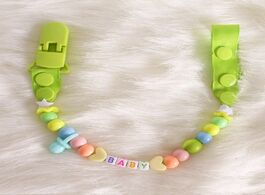 Foto van Baby peuter benodigdheden pacifier clips holder chain for infant colorful beads nipple feeding clip 