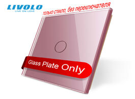 Foto van Elektrisch installatiemateriaal livolo luxury colorful pearl crystal glass only panel single for 1 g